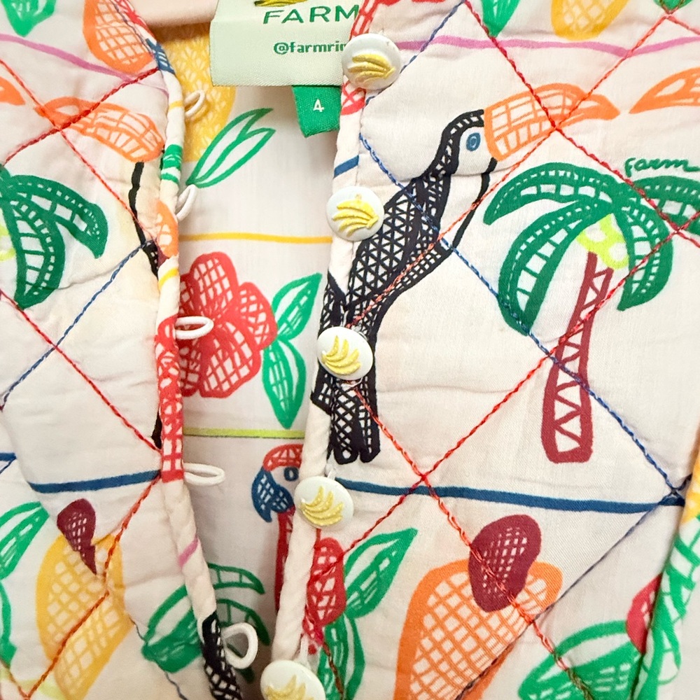 FARM Rio Girls Tropicolors Dress size 4 (RUNS LARGE)